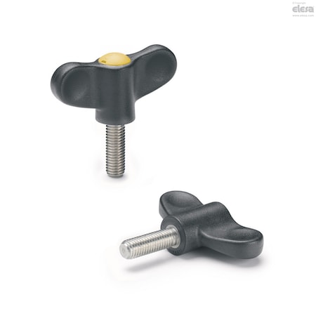 Elesa Thumb Screw, 1/4"-20, Wing, 0.94 in Head Ht, 3/4 in Lg EWN-SST-p (inch sizes)